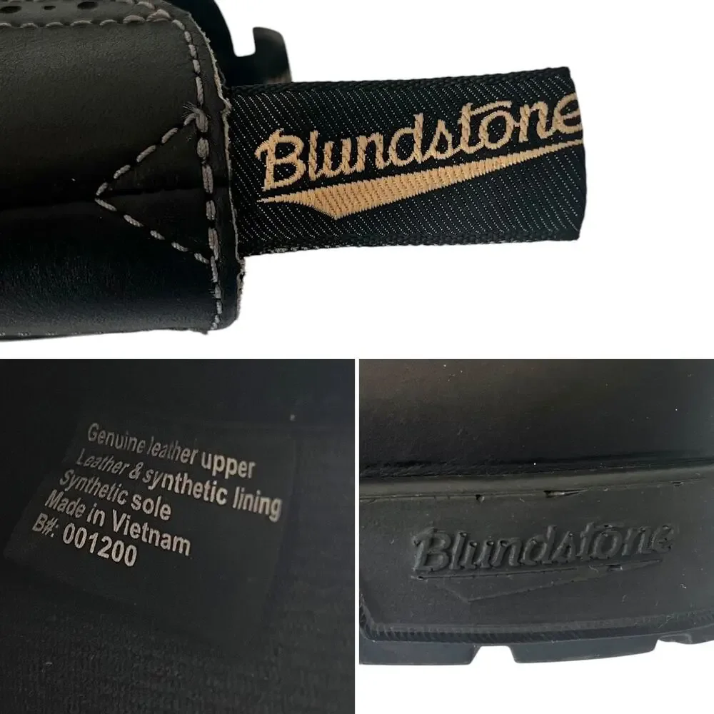 Blundstone 1448 High Top Chelsea Boots Voltan Black Brogue AU 8 / US W 11 / M 10